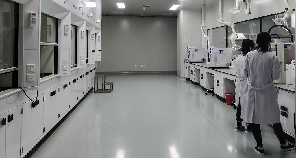 Drug manufacturing laboratory equipment.